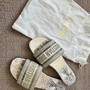 Dway slides white Christian Dior sandals